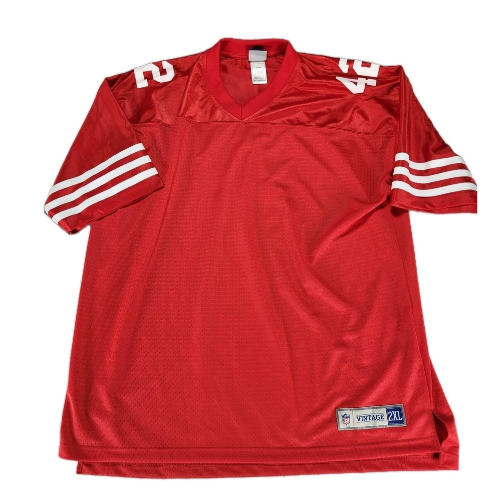 San Francisco 49ers Blank Jersey Size XXL Vintage NFL Pro Line Red #42